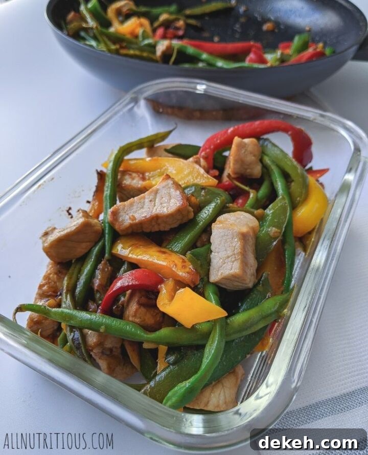 stir fried pork meal prep