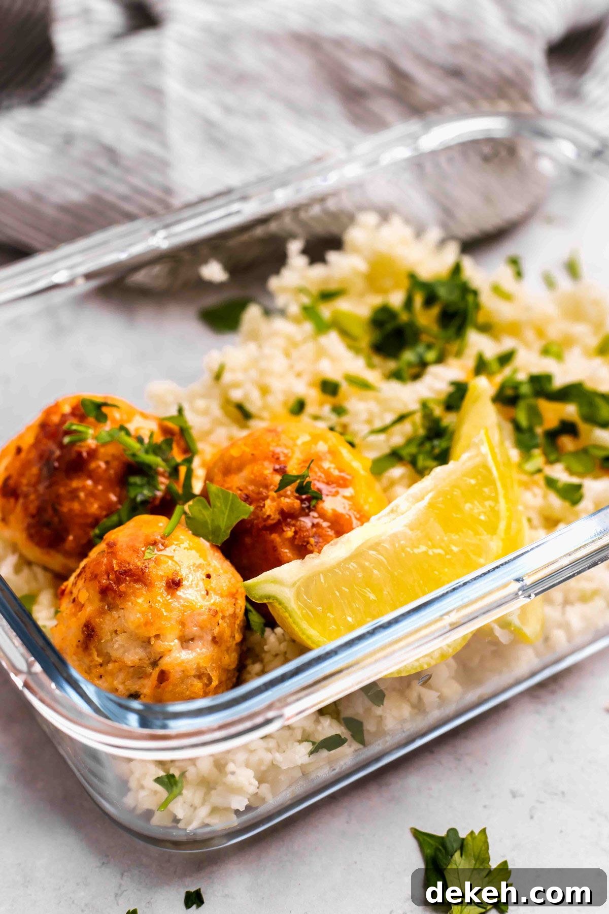 chicken meatballs meal prep