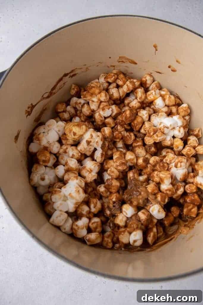 Marshmallows in a heavy duty pot