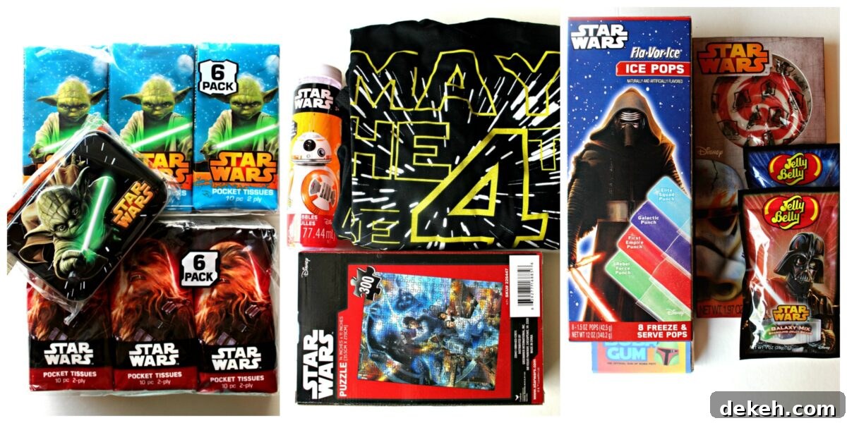 Star Wars themed contents for May the 4th Be With You Care Package.