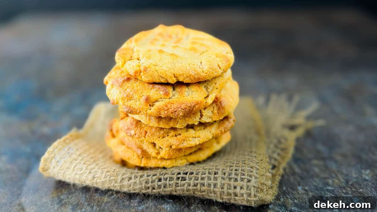 Fresh peanut butter cookies ready to serve.