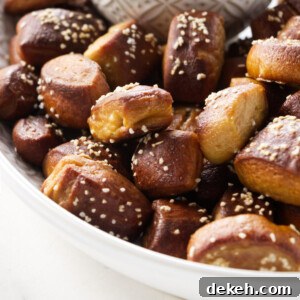 A pile of pretzel bites.