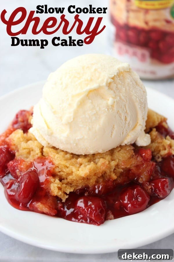 Slow Cooker Cherry Dump Cake