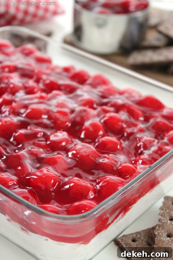 Cherry Cheesecake Dip - Just 4 Ingredients. Makes for a perfect appetizer. Serve them with graham crackers, Nilla wafers, or even pretzels.
