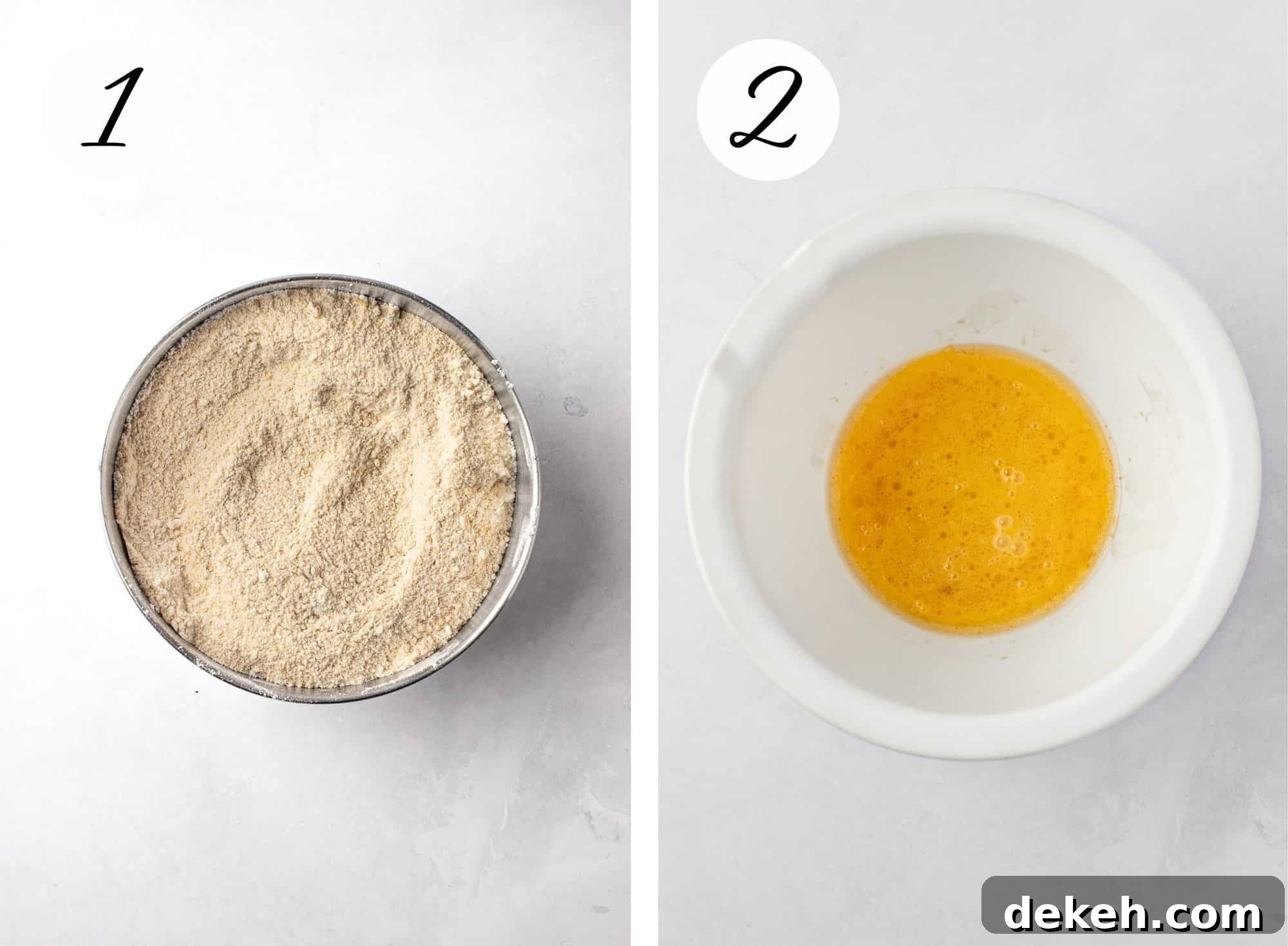 A collage of photos illustrating steps 1 and 2.