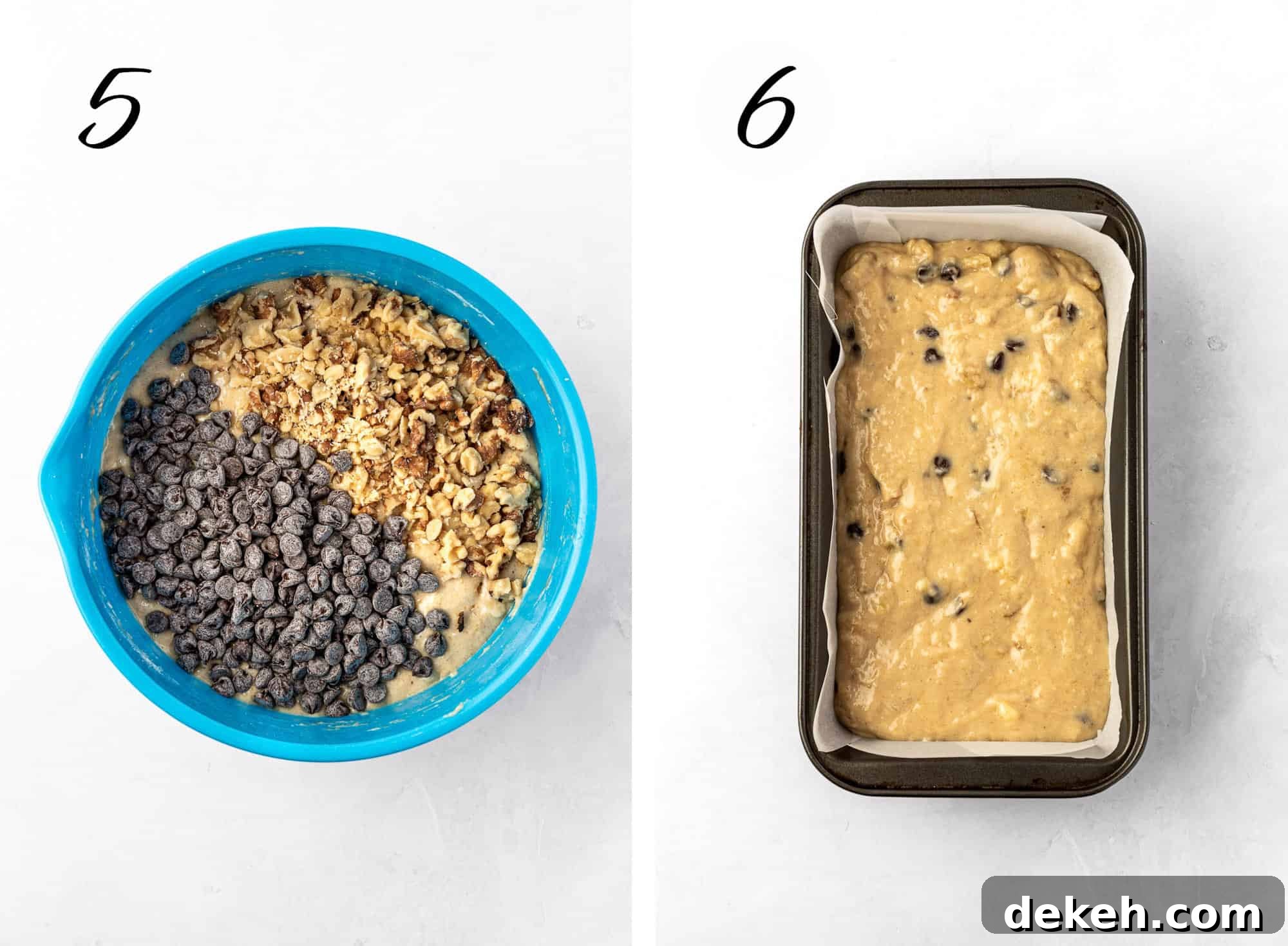 A collage of photos illustrating steps 5 and 6.