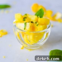 Fresh Pineapple lemon basil salad