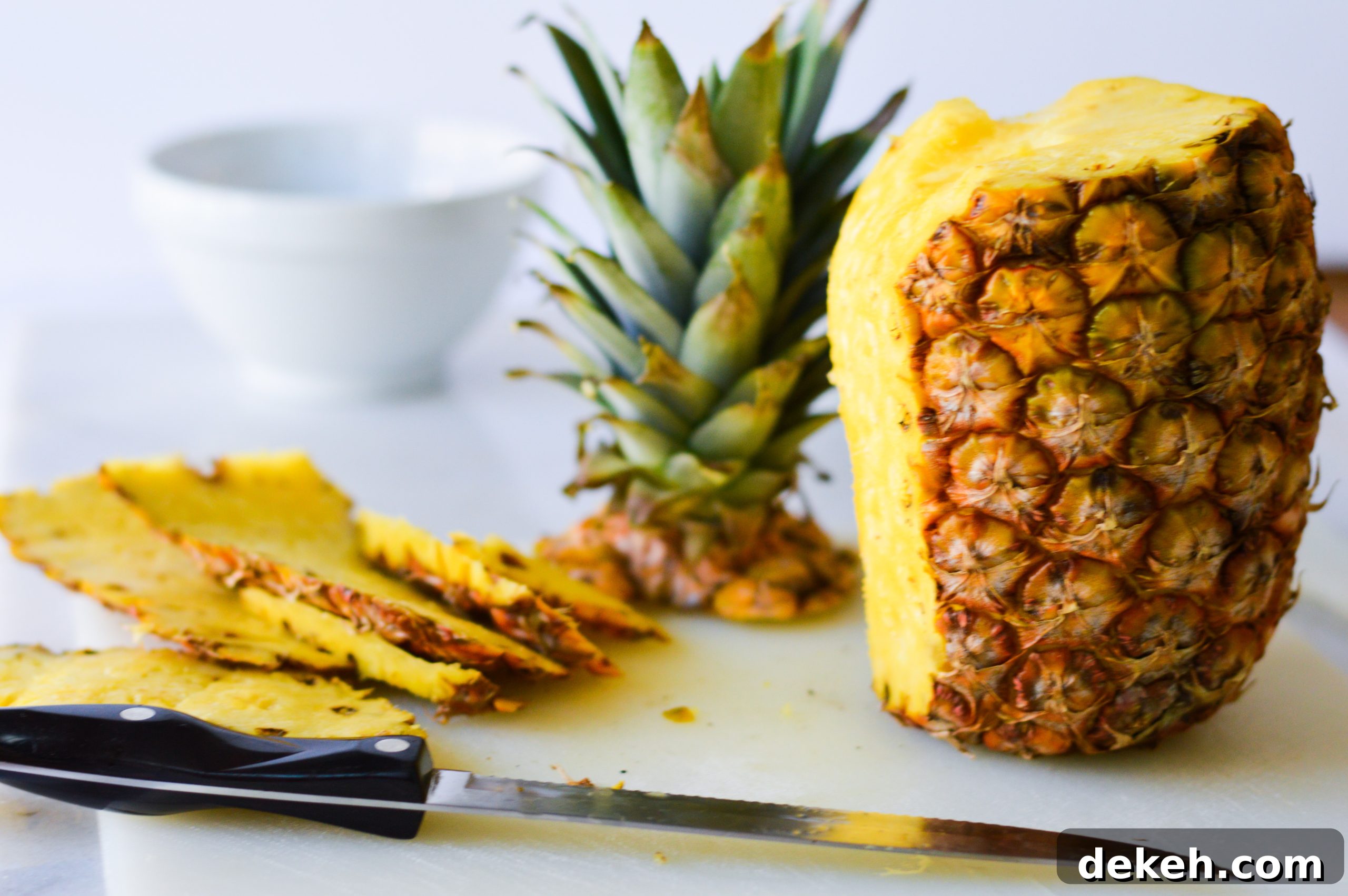 Fresh Pineapple lemon basil salad