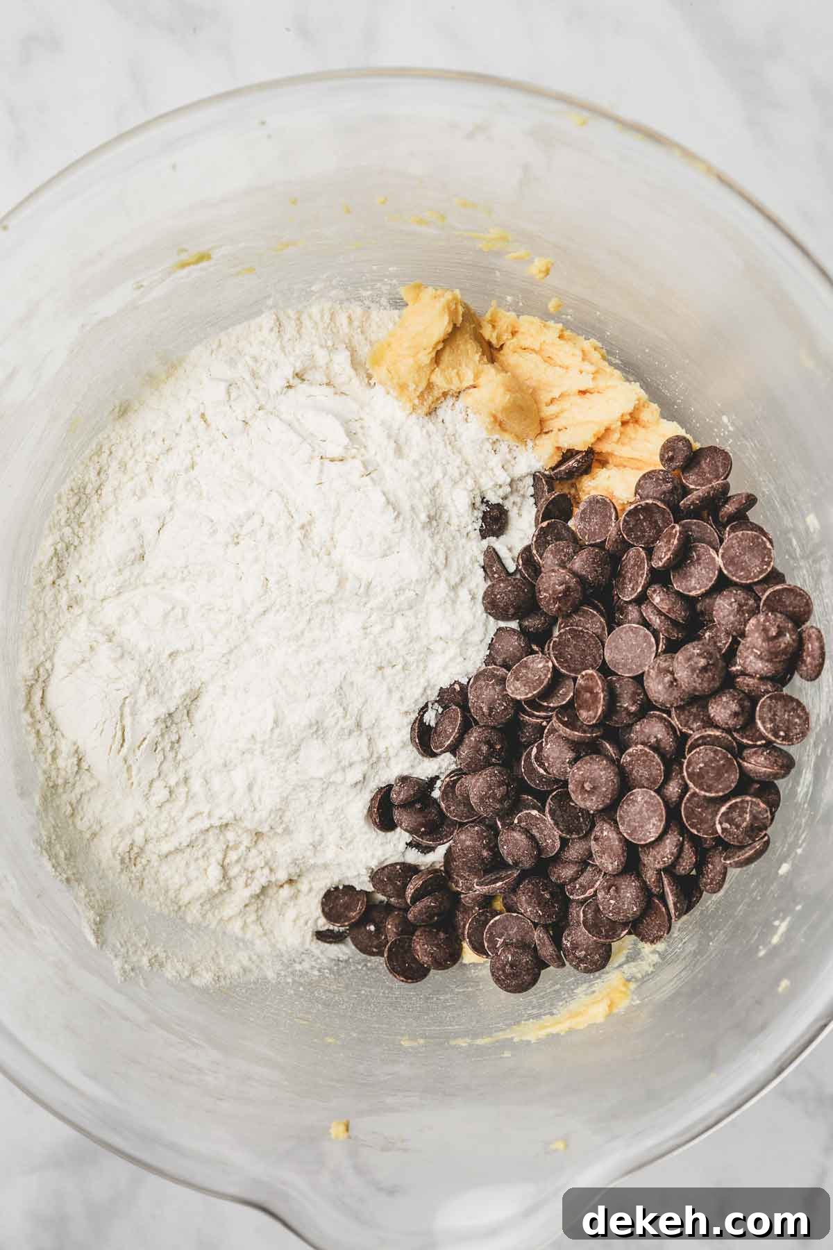 large bowls with flour mixture