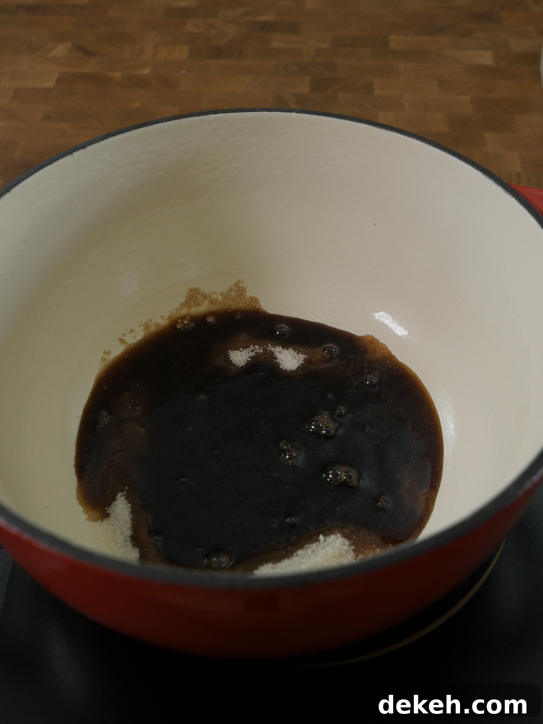 Sauce simmering