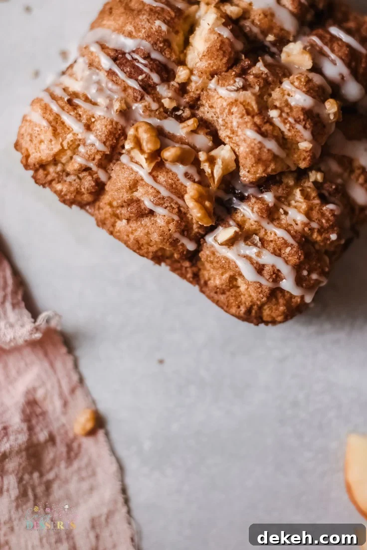 Apple cinnamon pull apart bread