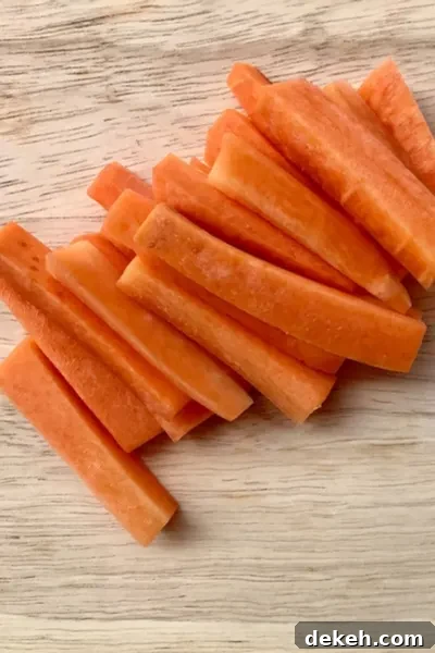 cut carrots 