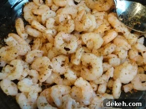 Pre-Cooked Cocktail Shrimp Seasoned With Southwest Rub and Salt