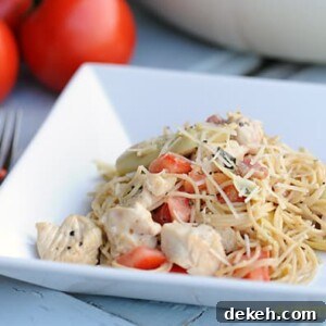 Artichoke chicken pasta