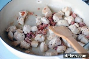 Diced chicken
