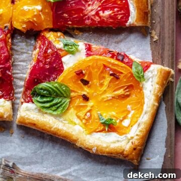 One slice of tomato tart.