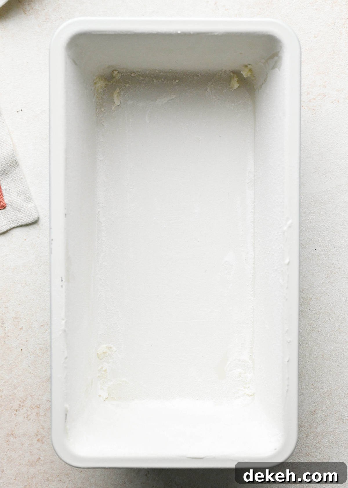 a buttered 9x5" loaf pan