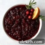 instant pot cranberry sauce in bowl
