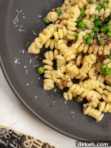 pasta with peas and pancetta