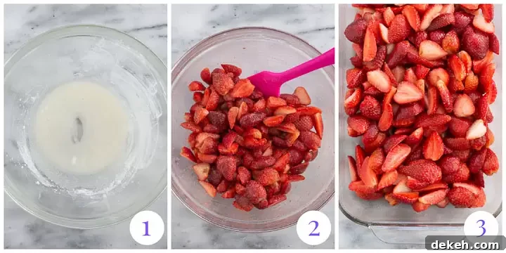 how to make filling for strawberry crumble
