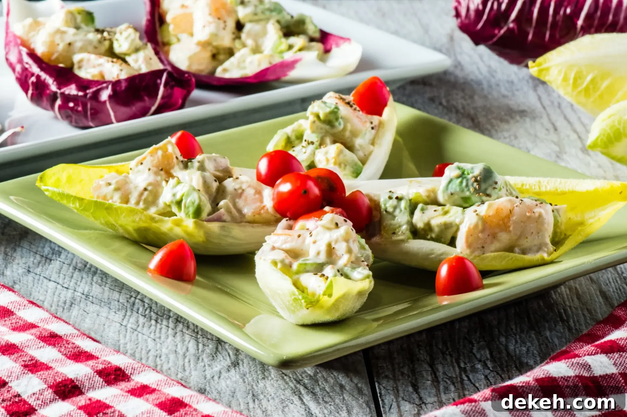 Shrimp Salad on Belgian Endive Spears