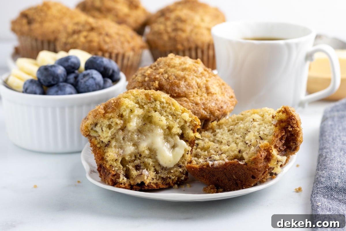 Banana muffins with a cup of coffee