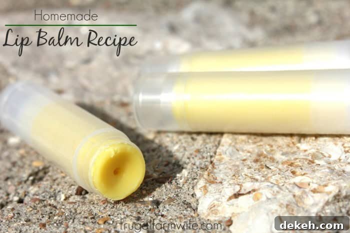 Photo shows several tubes of lip balm with text that reads 
