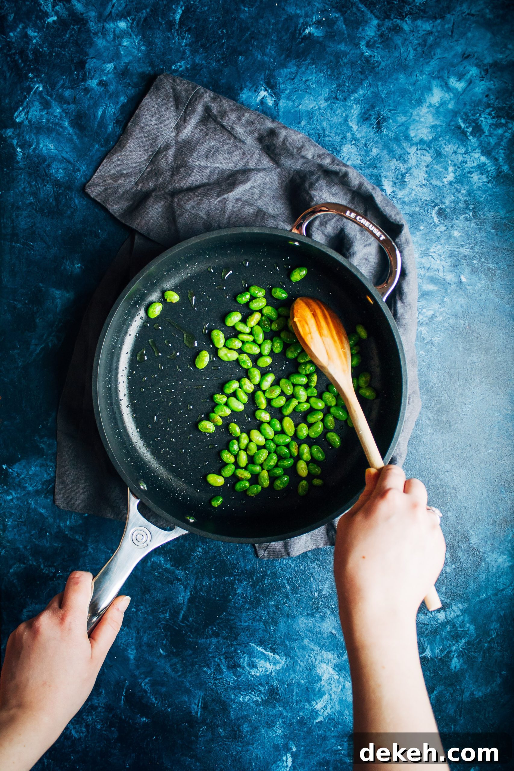 Spicy Green Tea Noodles + Le Creuset Giveaway! | Well and Full | #vegan #recipe #giveaway
