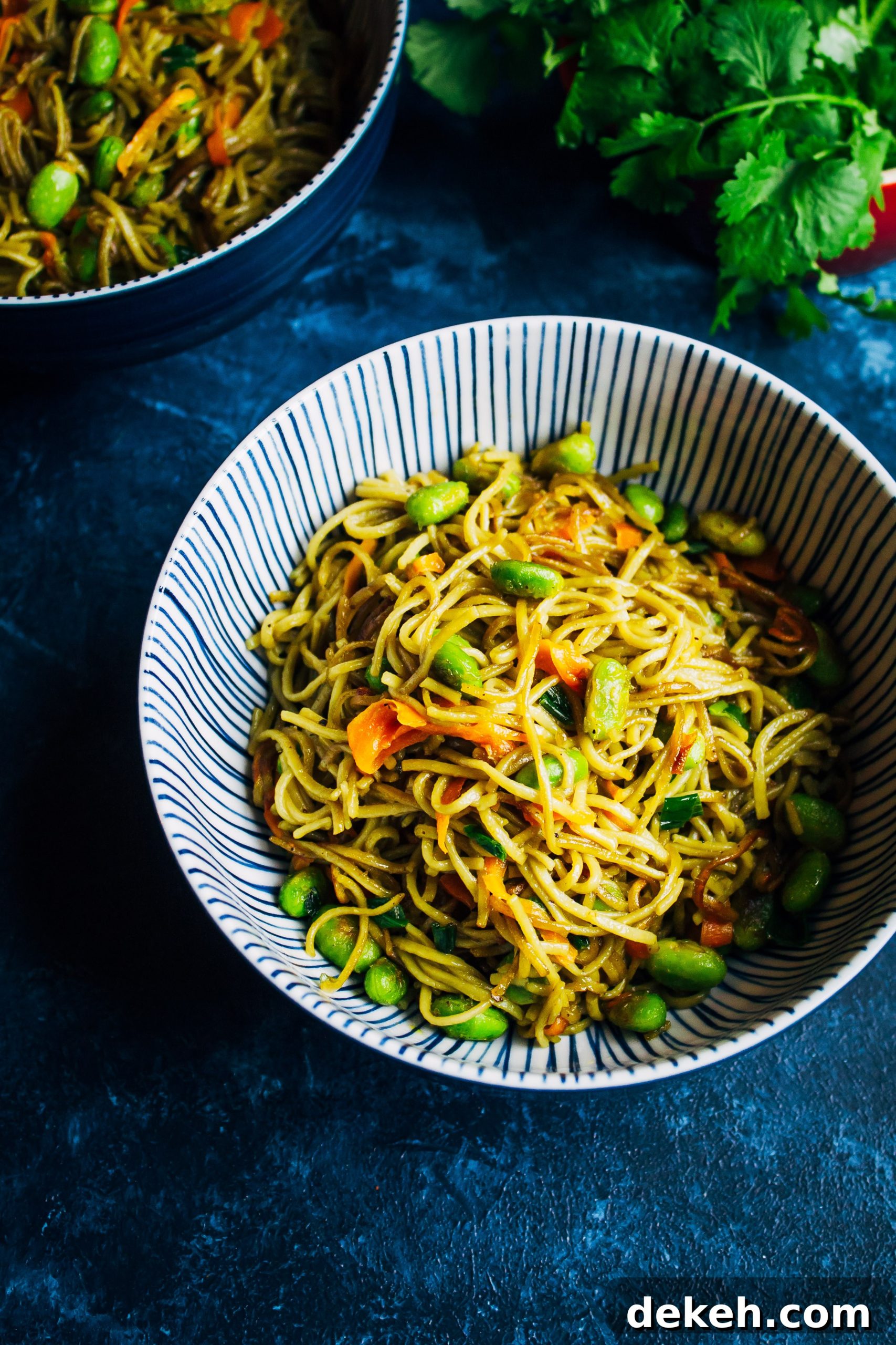 Spicy Green Tea Noodles + Le Creuset Giveaway! | Well and Full | #vegan #recipe #giveaway