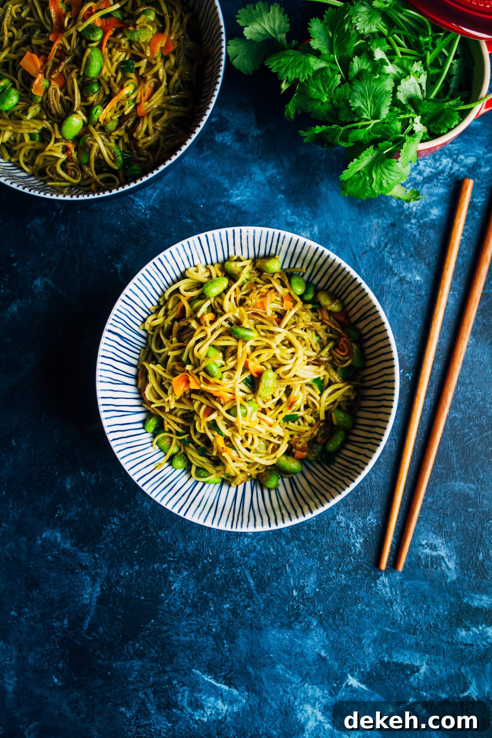 Spicy Green Tea Noodles | Well and Full | #vegan #recipe