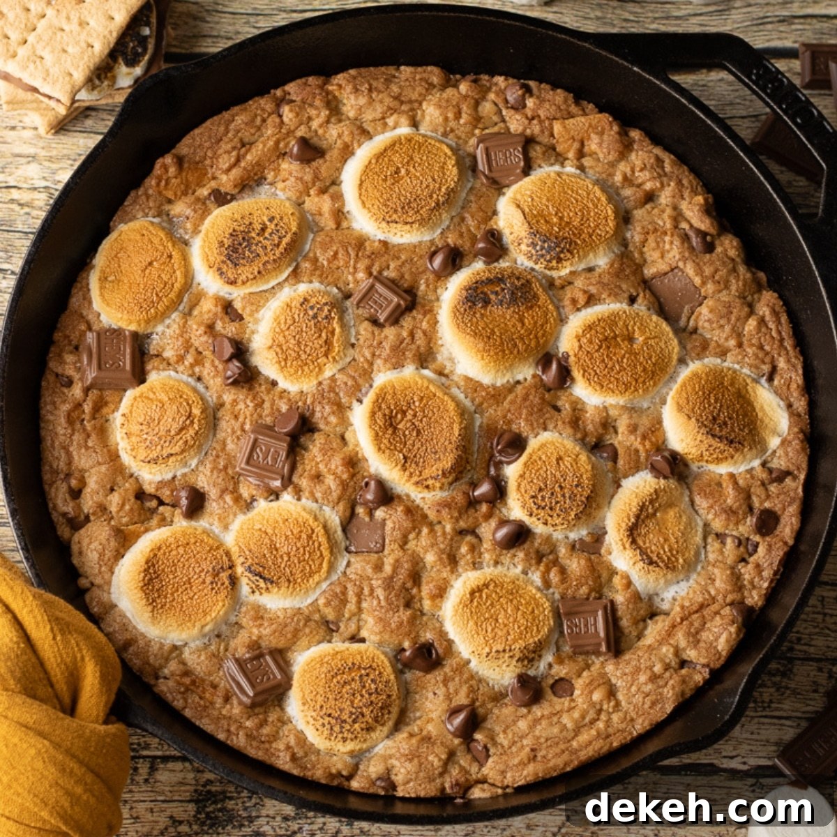 Brown Butter S’mores Skillet Cookie