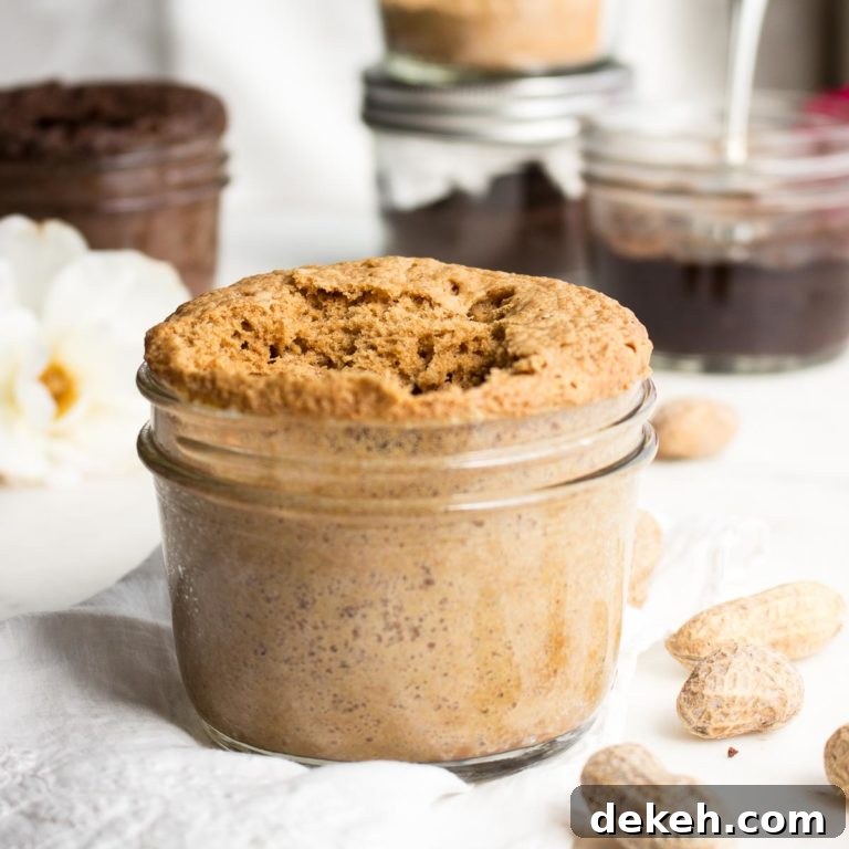 Keto peanut butter mug cake