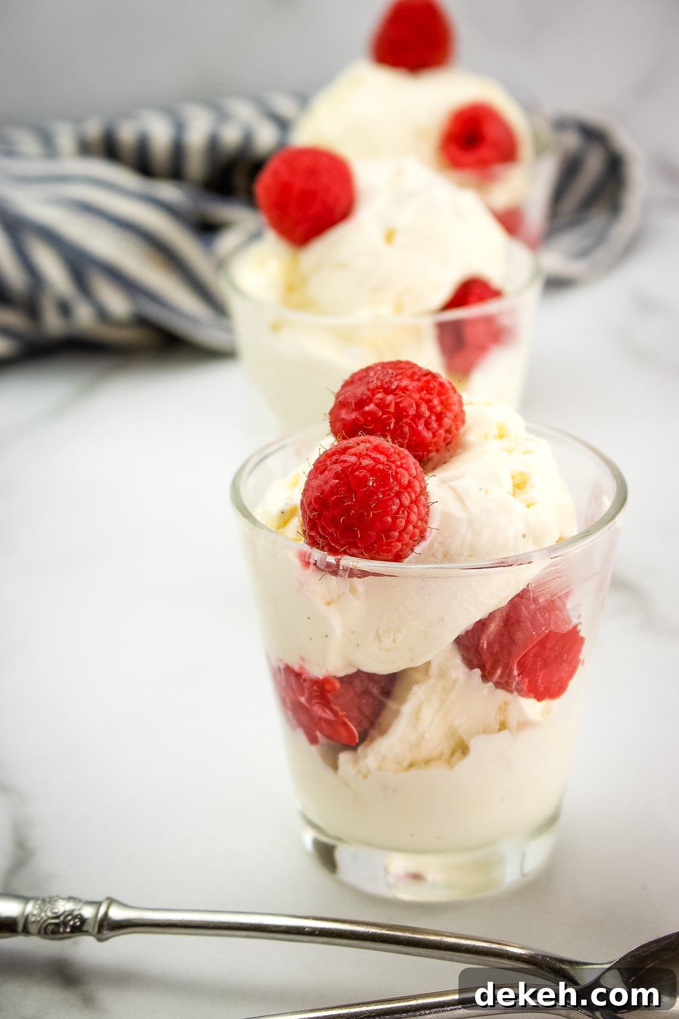 Scoop of vanilla ice cream