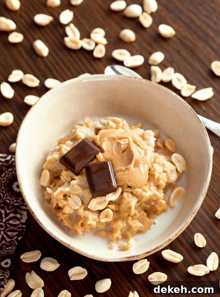 Peanut Butter Oatmeal Breakfast Bowls