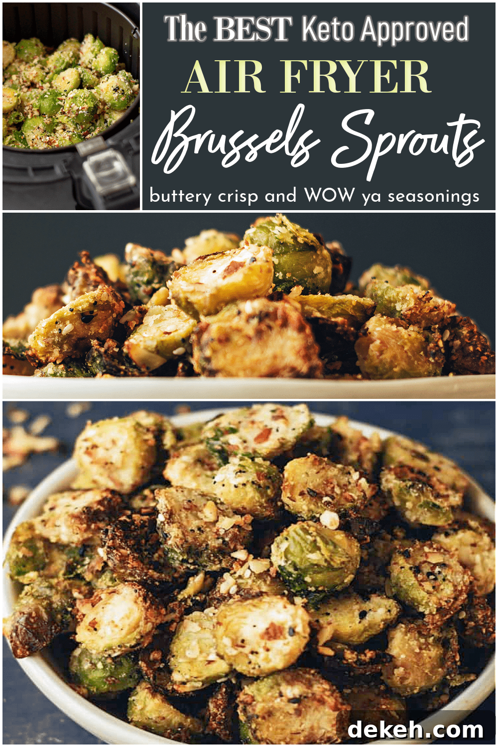 keto brussel sprouts seasoning in bowl.