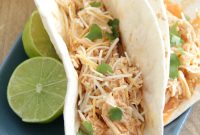 Slow Cooker Buffalo Chicken Tacos with Creamy Ranch Slaw