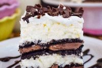 No-Bake Coconut Oreo Icebox Cake Recipe