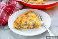 Creamy Crustless Quiche with Spinach and Fresh Herbs