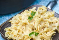 Creamy Cajun Egg Noodles Recipe with Spicy Sausage and Veggies