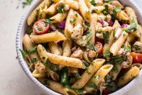 Balsamic Caprese Pasta Salad with Mozzarella and Tomatoes