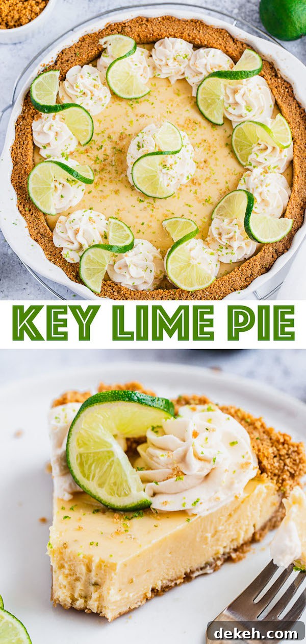 Pin this key lime pie recipe Pin image for key lime pie