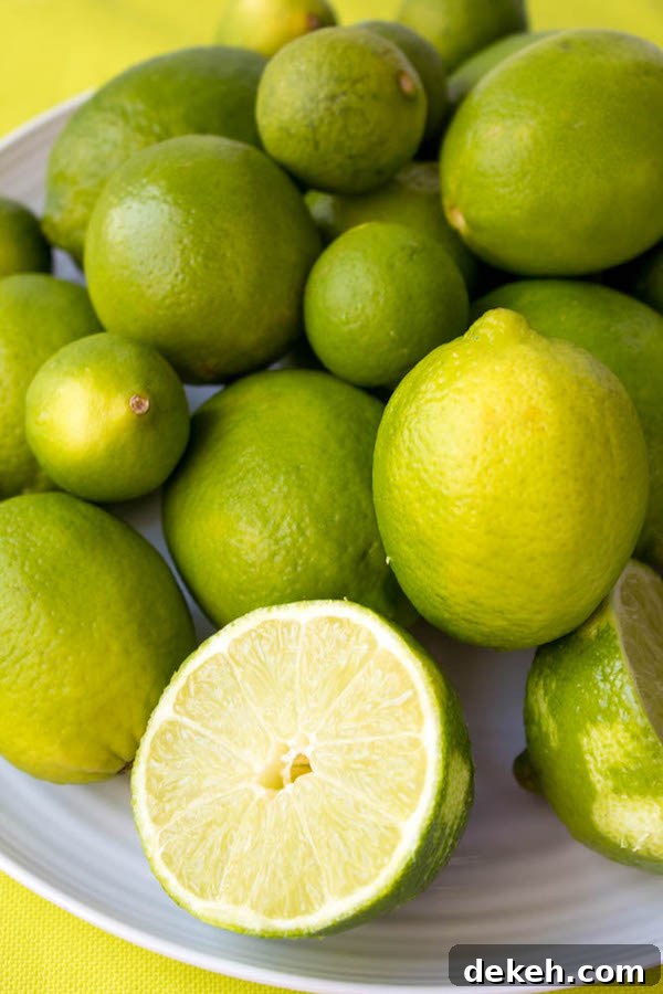 Fresh limes Fresh limes for key lime pie
