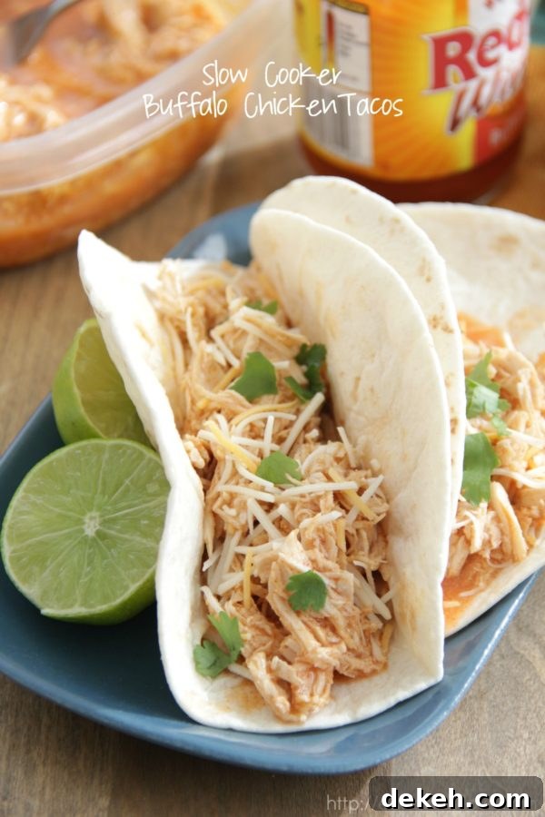 Slow Cooker Buffalo Chicken Tacos