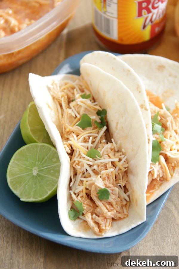 Slow Cooker Buffalo Chicken Tacos