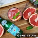grapefruit spritzer made with San Pellegrino and mint