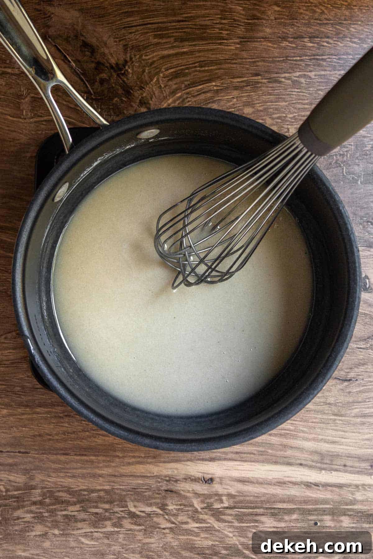 Southern Country Gravy Recipe for Biscuits and Breakfast Plates 5 Flour whisked into bacon grease until smooth
