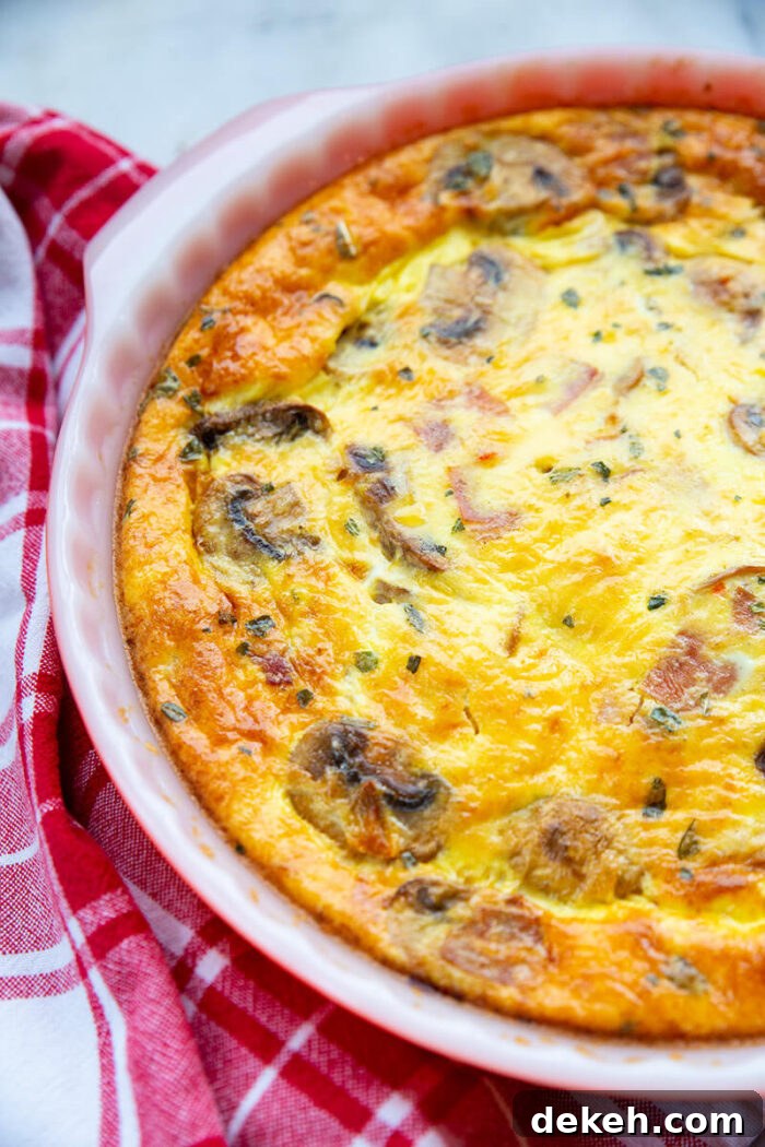 Creamy Crustless Quiche with Spinach and Fresh Herbs 2 Crustless Quiche