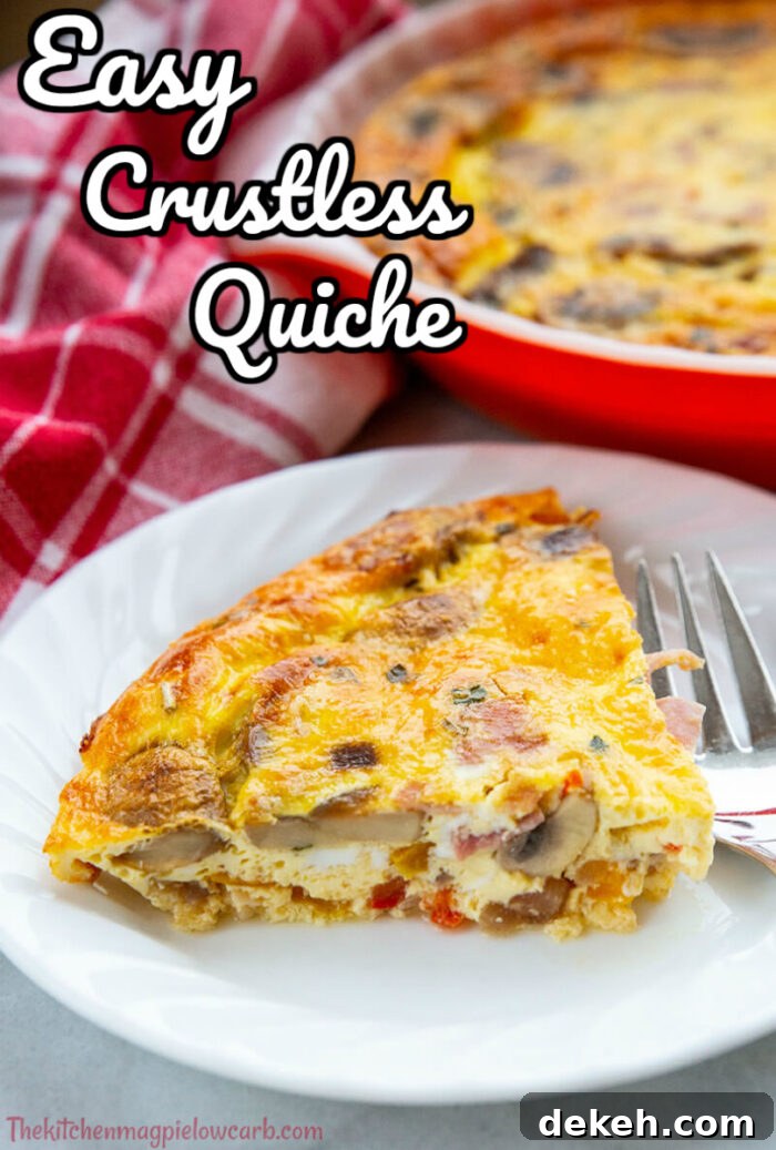 Creamy Crustless Quiche with Spinach and Fresh Herbs 4 Crustless Quiche
