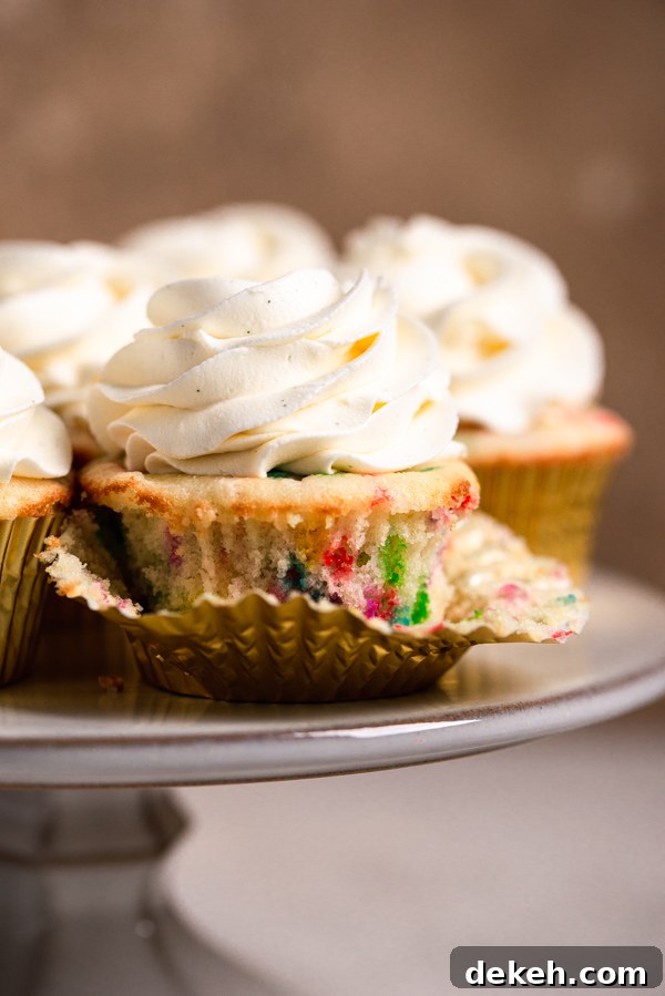 Funfetti Cupcakes with Vanilla Bean Buttercream Frosting 5 Baked cupcakes cooling