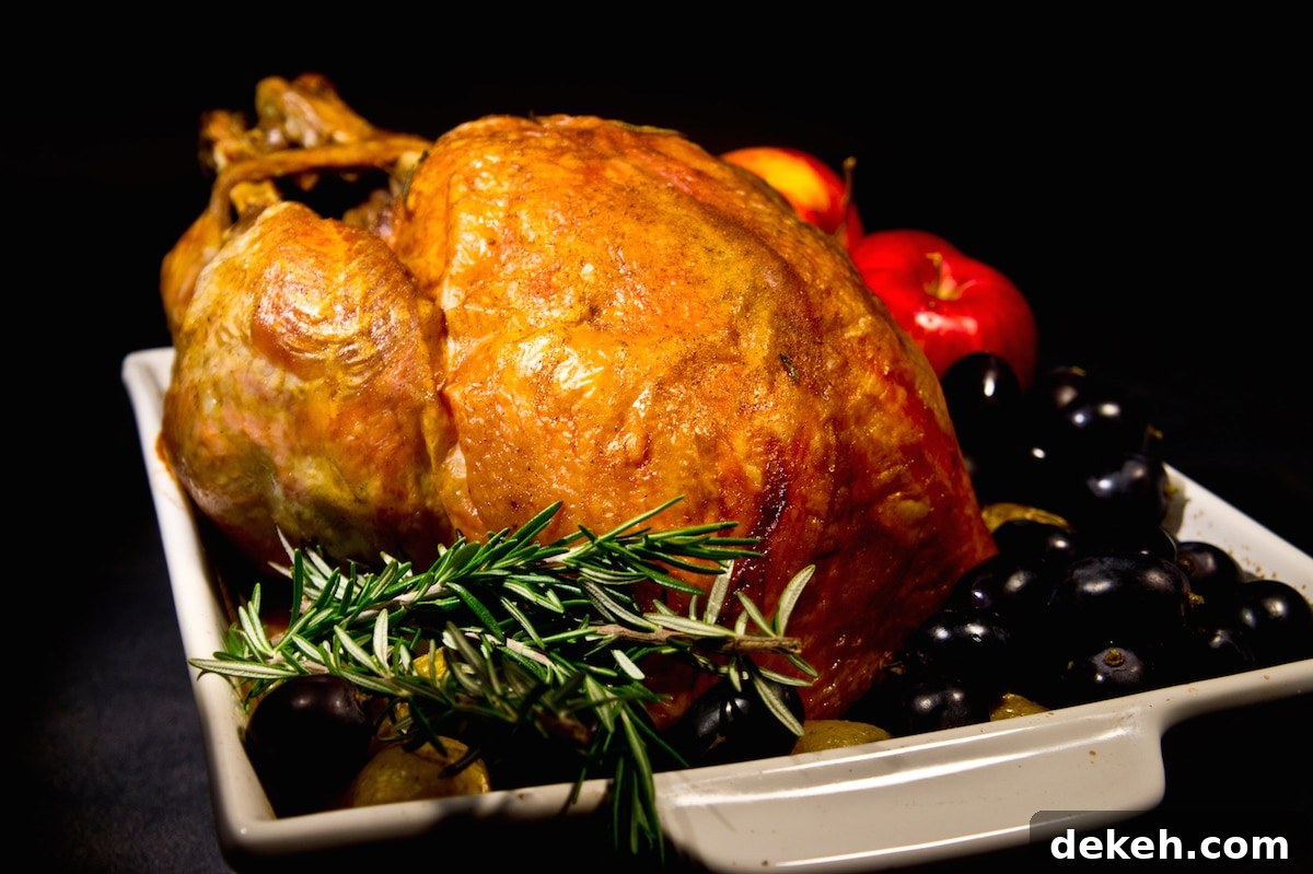 stuffing inside of the turkey